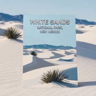 Retro White Sands Nationalpark New Mexico Vintage Postkarte