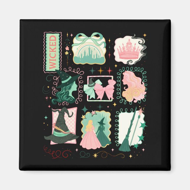 Retro Wicked Stamps Christmas Vibes Clothing Long  Magnet (Vorne)