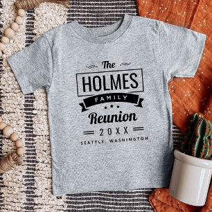 Retro-Wiedersehen-Logo für moderne Familien Baby T-shirt