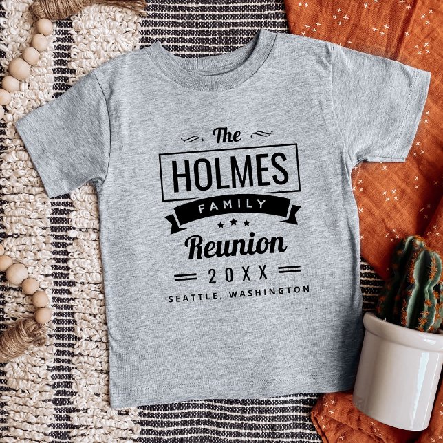 Retro-Wiedersehen-Logo für moderne Familien Baby T-shirt (Von Creator hochgeladen)
