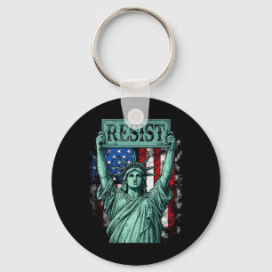 Retro Wiederstehe Nicht Mein Präsident Anti-trump Schlüsselanhänger