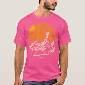 Retro Wiker Naturei Wandern Athlete Wald Berg Hi T-Shirt