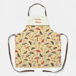 Retro Wild Mushrooms Niedlich Whimsical Botanical Schürze