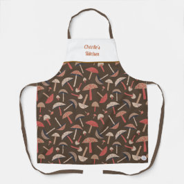 Retro Wild Mushrooms Niedlich Whimsical Botanical Schürze