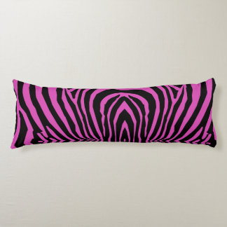 RETRO WILD TIERDRUCKPATTERPINK BLACK STRIPED SEITENSCHLÄFERKISSEN