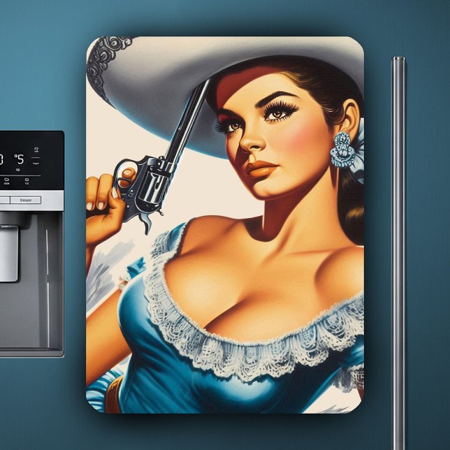 Retro Wild West Pin-up Magnet (Von Creator hochgeladen)