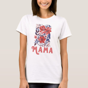 Retro Wildblume Mama, Muttertag T-Shirt