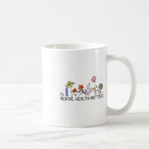 Retro-Wildblume Psychische Gesundheitsprobleme Sen Kaffeetasse