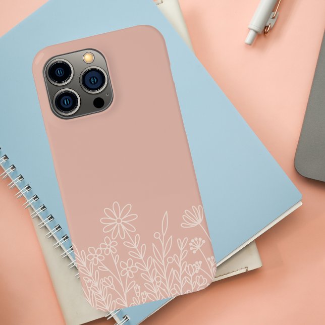 Retro-Wildblume Rosa Case-Mate iPhone Hülle (Von Creator hochgeladen)