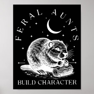 Retro Wilde Tanten Bauen Charakter Lustige Neue Ta Poster
