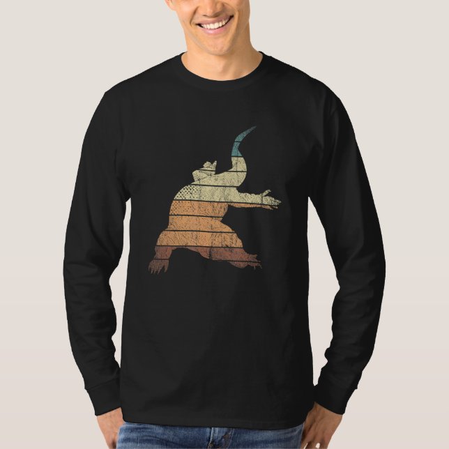 Retro Wildlife Reptile Exotic Lizard Animal Komodo T-Shirt (Vorderseite)