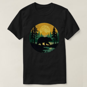 Retro-Wildtier-Wald-Bär-Draußen-Natur T-Shirt