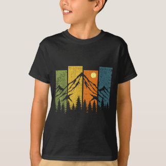 Retro-Wildtier-Wald-Natur-Bäume-im-Freien T-Shirt