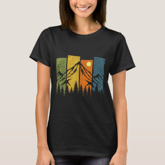 Retro-Wildtier-Wald-Natur-Bäume-im-Freien T-Shirt