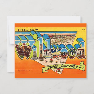Retro-Wildwood-NJ-Postkarte Postkarte