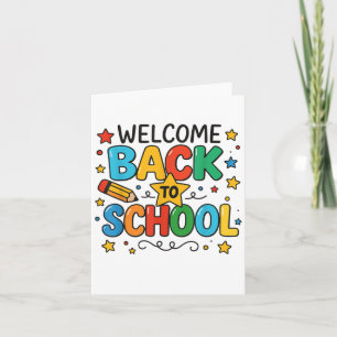 Retro Willkommen zurück zum Schullehrerpreis Karte