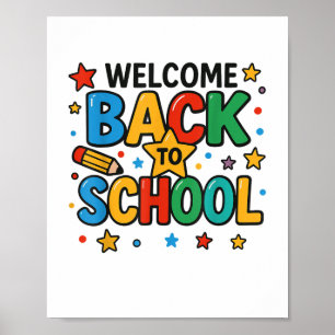 Retro Willkommen zurück zum Schullehrerpreis Poster