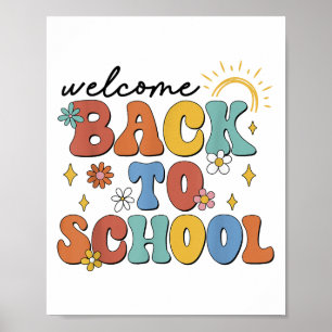 Retro Willkommen zurück zum Schullehrerpreis Poster
