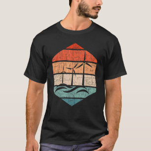 Retro-Windturbinen-Turmtechniker Erneuerbare Energ T-Shirt