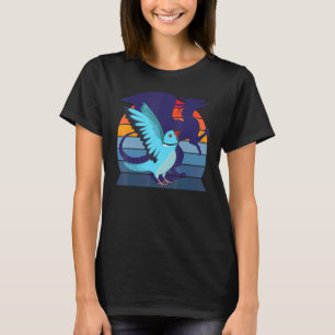 Retro Winged Dragon I schreien Blue Indian Ringne T-Shirt