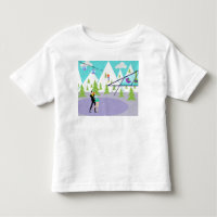 Retro Winter Ski Resort T - Shirt