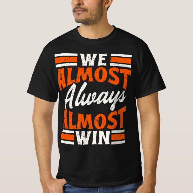 Retro wir fast immer gewinnen Funny Football T-Shirt (Vorderseite)