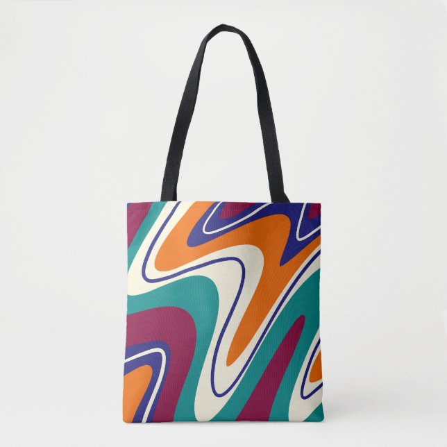 Retro-Wirbel - Klassischer 70er-Stil Tasche (Vorderseite)