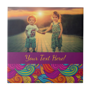 Retro-Wirbles Schmuckmuster Fliese