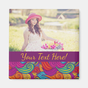 Retro-Wirbles Schmuckmuster Magnet