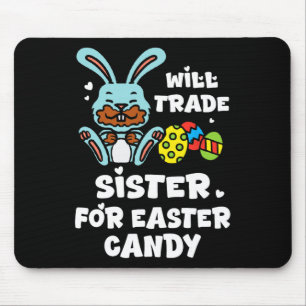 Retro wird Schwester für Oster Süßigkeiten tausche Mousepad