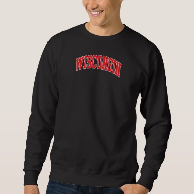 Retro Wisconsin Throwback Classic Sweatshirt (Vorderseite)