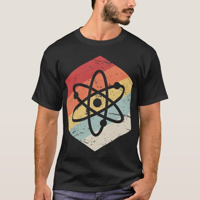 Retro-Wissenschafts-Atom-Symbol Freund T-Shirt (Vorderseite)