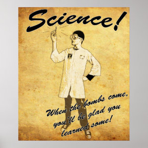 Retro-Wissenschaftsposter aus den 1940er Jahren Poster