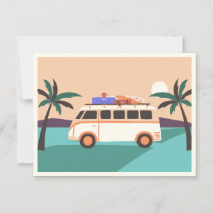 Retro-Wohnmobil Postkarte