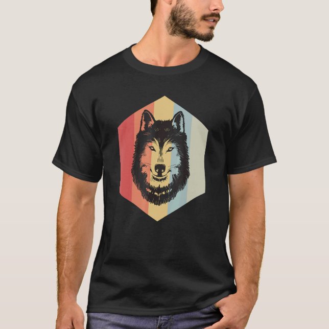 Retro Wolf T-Shirt (Vorderseite)