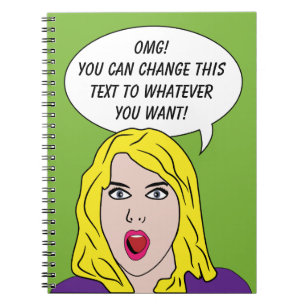 RETRO WOMAN avec VOTRE carnet personnalisé TEXTE