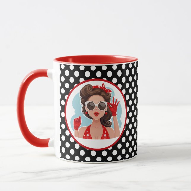 Retro Woman Mug (Gauche)