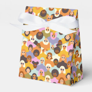 Retro Women of the World Pattern Geschenkschachtel