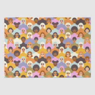 Retro Women of the World Pattern Seidenpapier