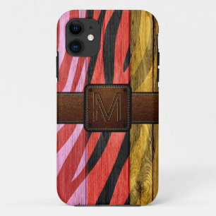 Retro Wood Brown Leather Look title_seo2