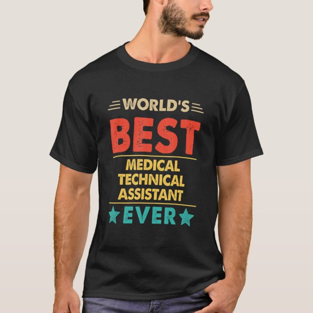Retro World's bester medizinischer technischer Ass T-Shirt (Vorderseite)