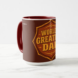 Retro World's Greatest Dad Abzeichen Tasse Anpas