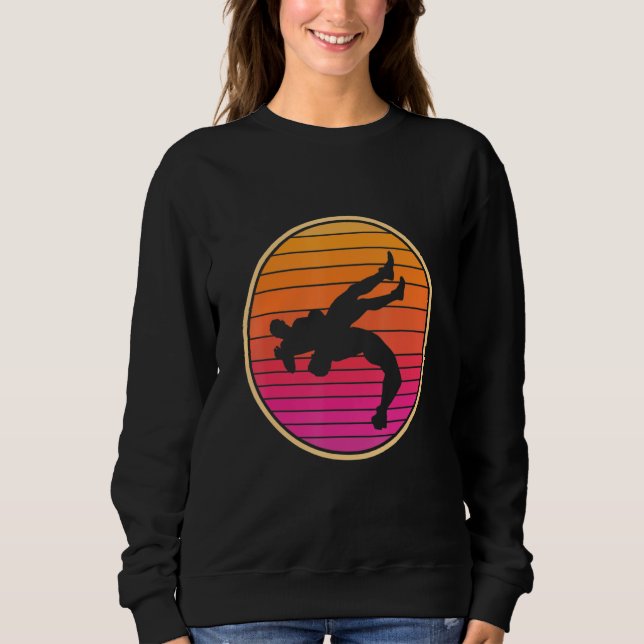 Retro-Wrestler Sweatshirt (Vorderseite)