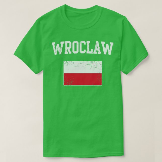 Retro Wroclaw Polnisch Polska Polska Polski Flag T-Shirt (Design vorne)