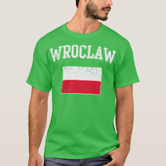Retro Wroclaw Polnisch Polska Polska Polski Flag T-Shirt