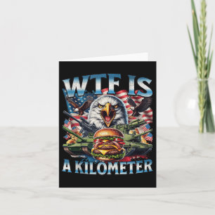 Retro Wtf ist ein Kilometer feiner Patriotikamerik Karte