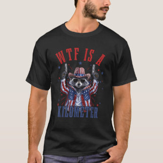 Retro WTF ist ein Kilometer-Raccoon T-Shirt