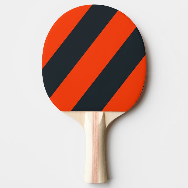 Retro-Wüste: Weiße Streifen Tischtennis Schläger (Vorderseite)