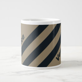 Retro Wüsten-Drei-Streifen mit Namen Jumbo-Tasse
