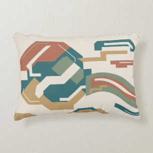 Retro-Wüsten-Geometrisch-Abstrakt Dekokissen